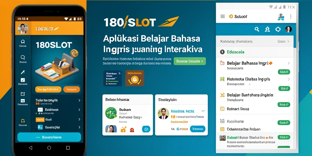 Antarmuka aplikasi 180SLOT untuk belajar Bahasa Inggris
