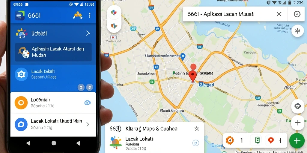 Antarmuka aplikasi 666I dengan fitur Lacak Lokasi yang intuitif.