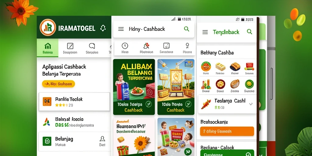 Antarmuka aplikasi IRAMATOGEL yang memudahkan pengguna mendapatkan cashback.