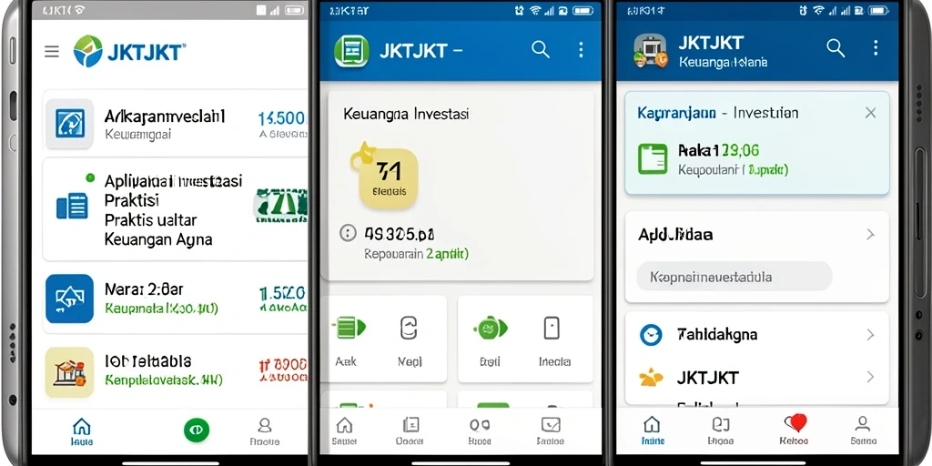Tampilan antarmuka aplikasi JKTJKT yang user-friendly dan informatif.
