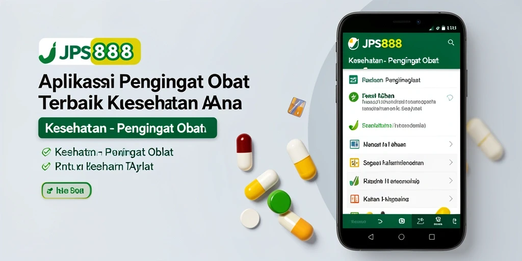 Tampilan antarmuka JPS888 yang intuitif untuk pengingat obat.