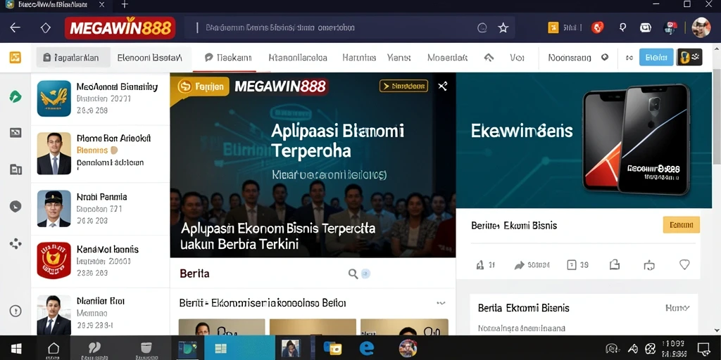 Tampilan antarmuka MEGAWIN888 yang interaktif dan informatif.