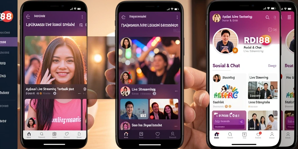 Antarmuka RDI88 yang intuitif dengan fitur Live Streaming yang menarik.