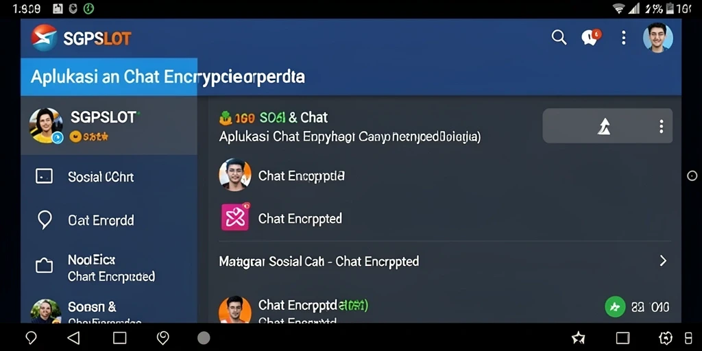 Antarmuka aplikasi SGPSLOT saat chatting aman.