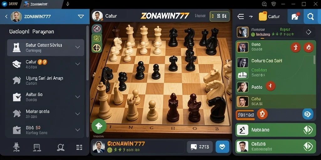 Antarmuka intuitif ZONAWIN777 untuk permainan catur.